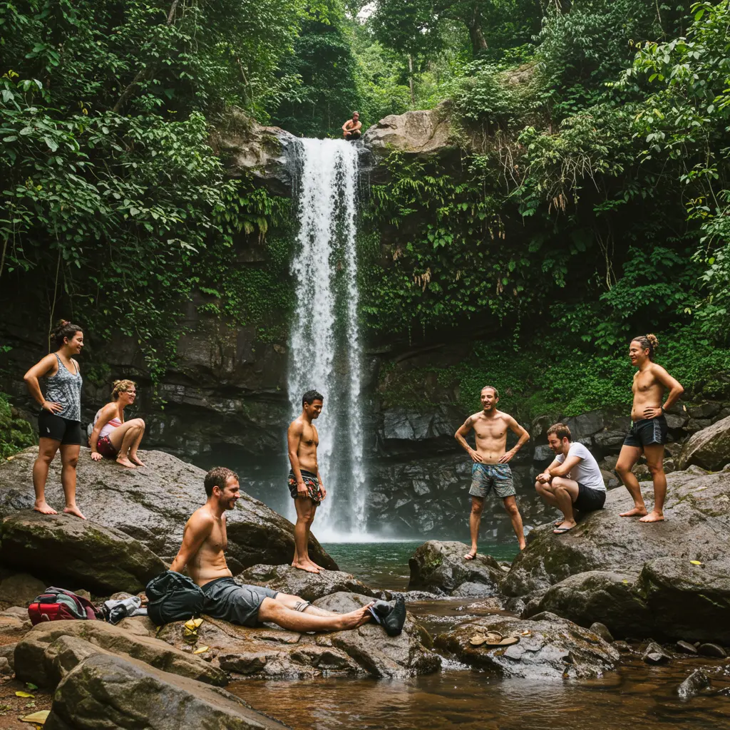 get waterfall massage